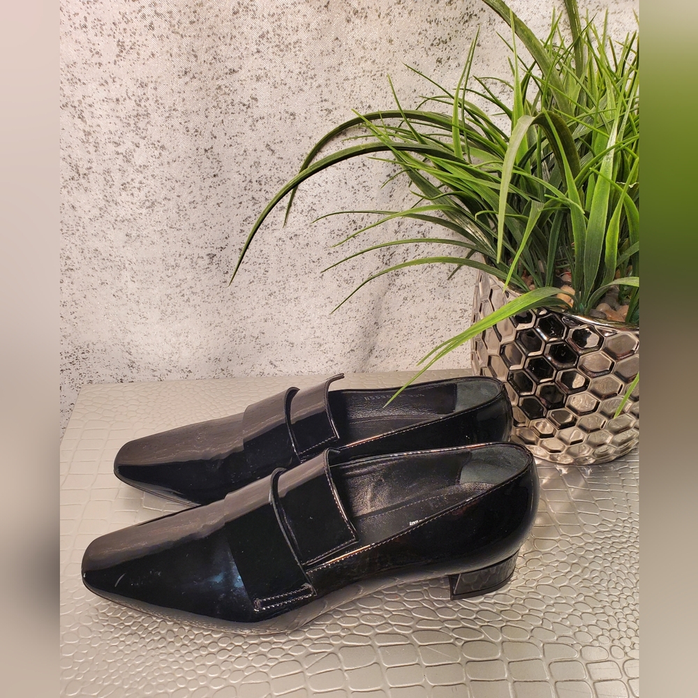 AGL Women's Patent Leather Black East 1958- Italy Size 39 1/2